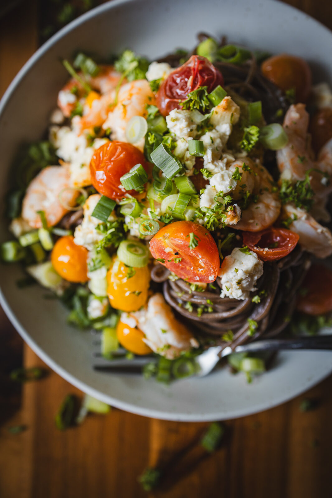 Mediterranean Shrimp Pasta - Now From Scratch