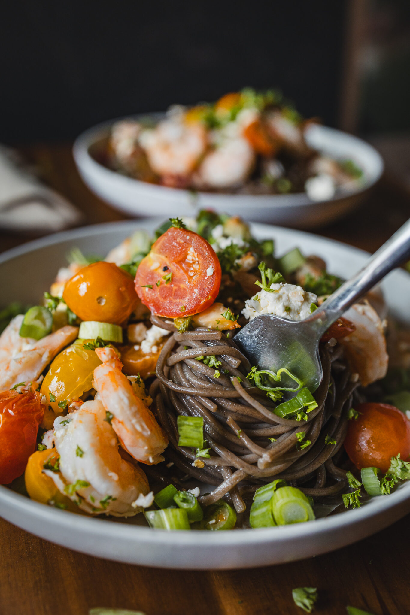 Mediterranean Shrimp Pasta - Now From Scratch